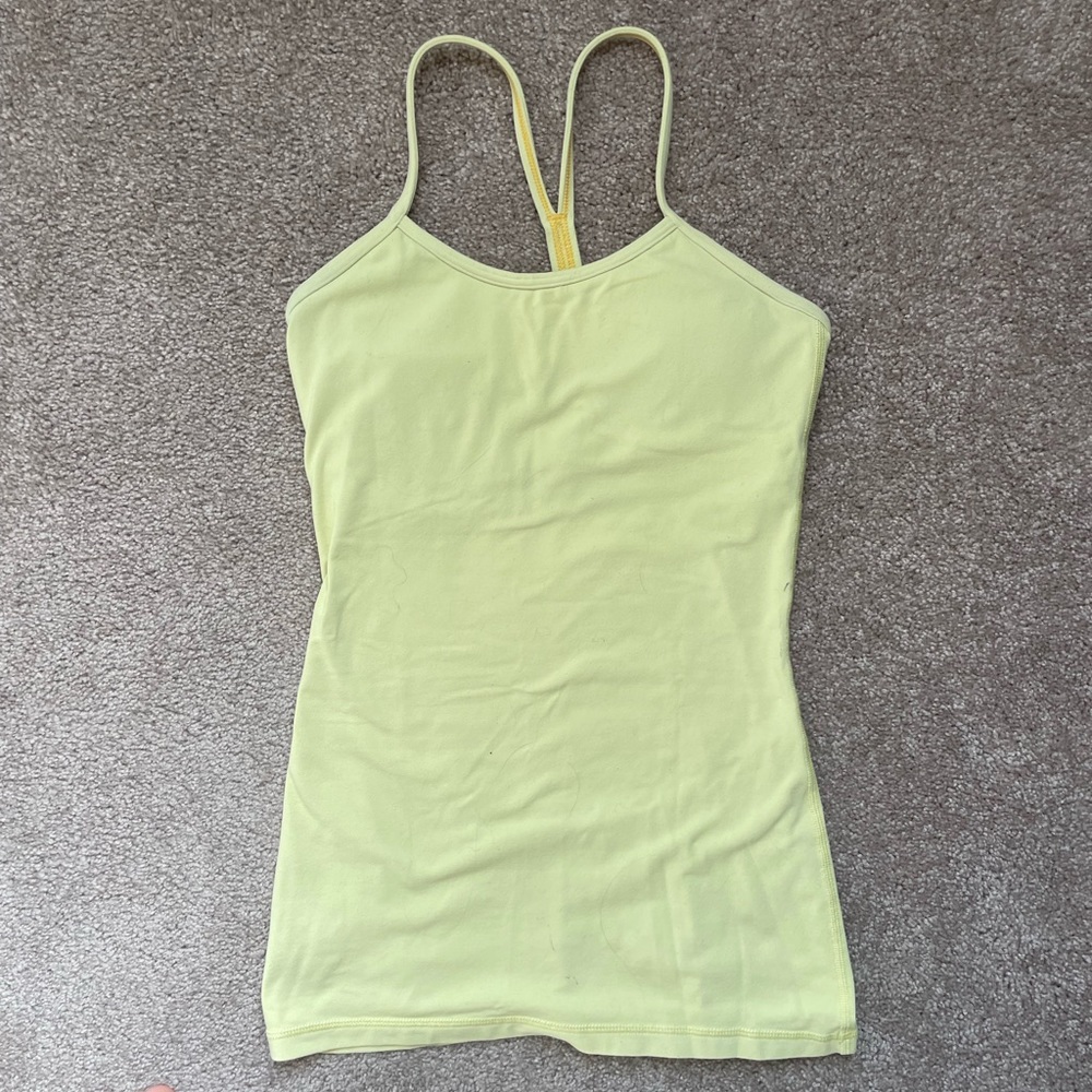 Yellow Lululemon Racer Back Tank